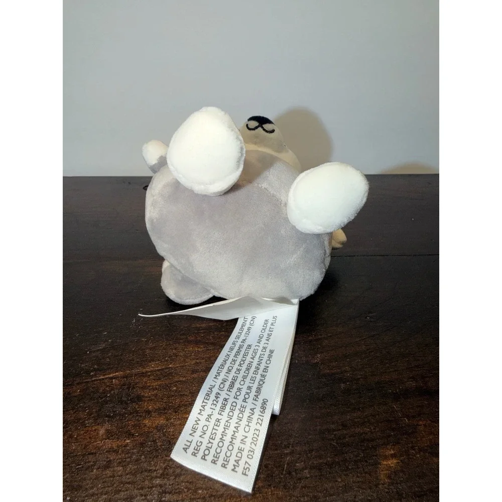 WelloBeez Buds Husky Dog Plush Antimicrobial Washable Grey White Stuffed‎ Animal